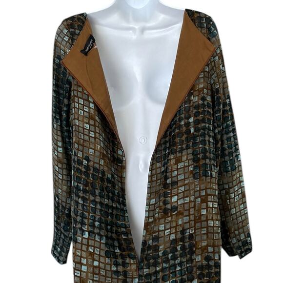 Piazza Sempione 100% Silk Sheath Dress Women's IT 42 / US 6 Tile Mosaic Print - Picture 3 of 6